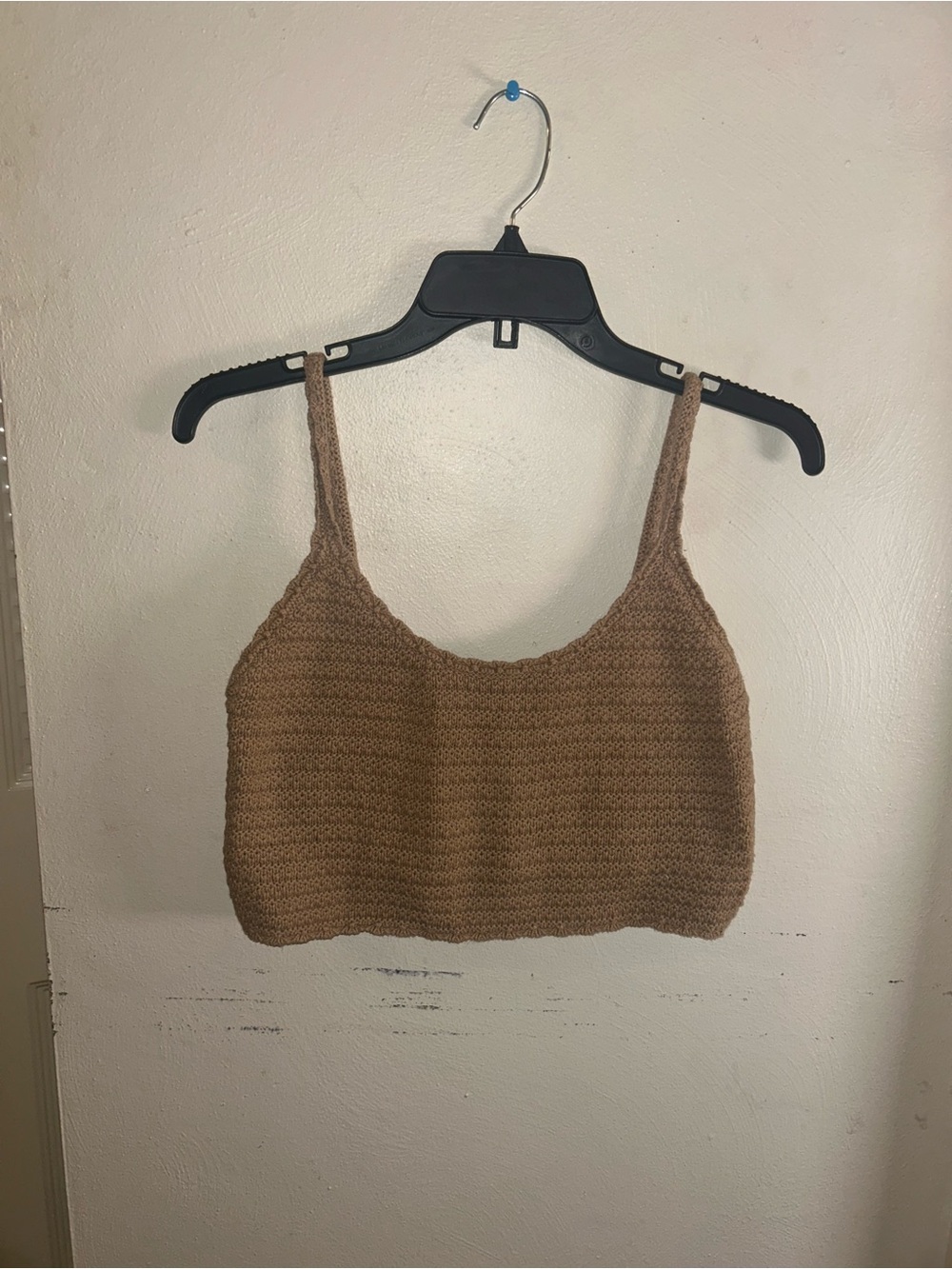 aerie Crochet Crop Tank Top - Brown